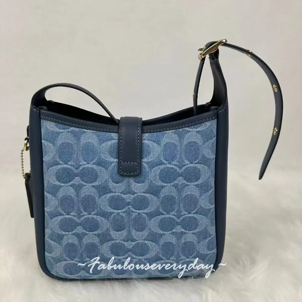 Coach Hadley Mini Crossbody Bag In Signature Denim/Gold/Indigo CCZ44 NWT